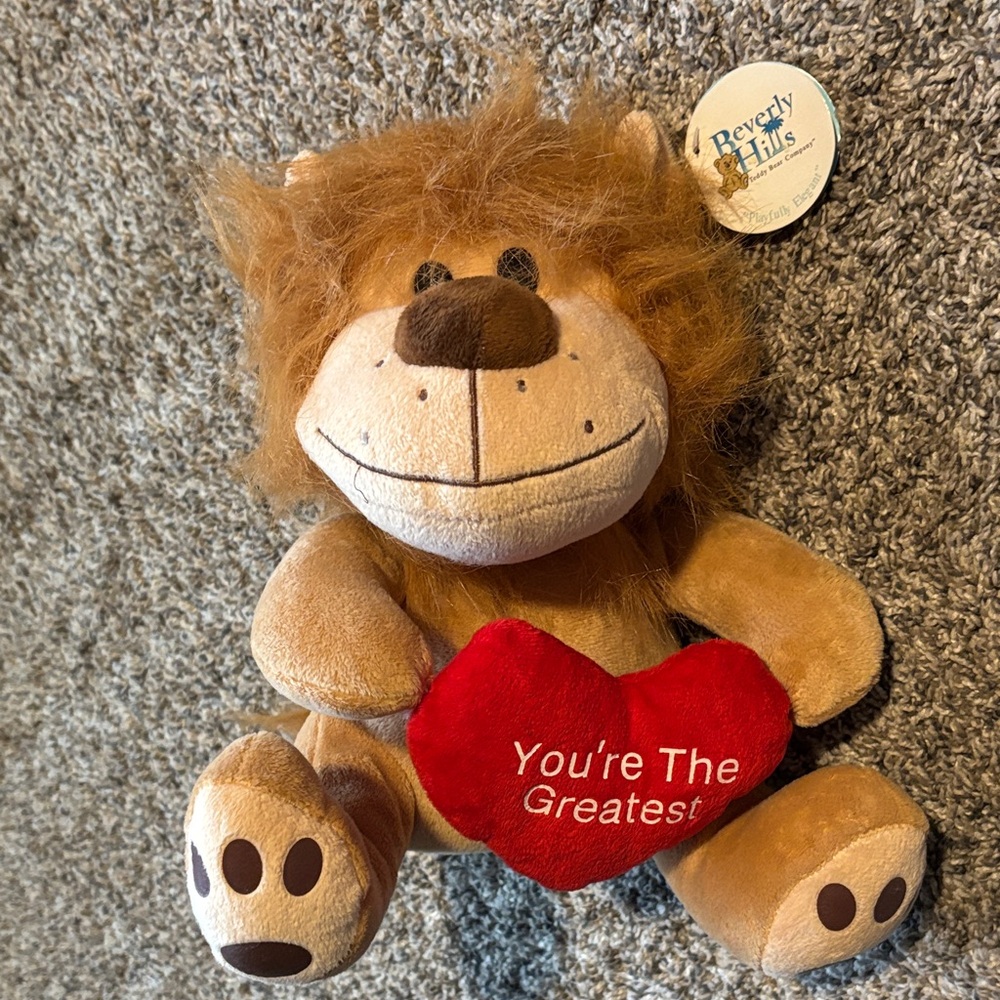 Lion with Red Heart